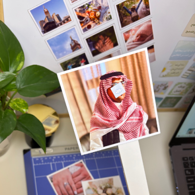 بكج 6 صورة مغناطيس بإطار أبيض مقاس (9*9)سم